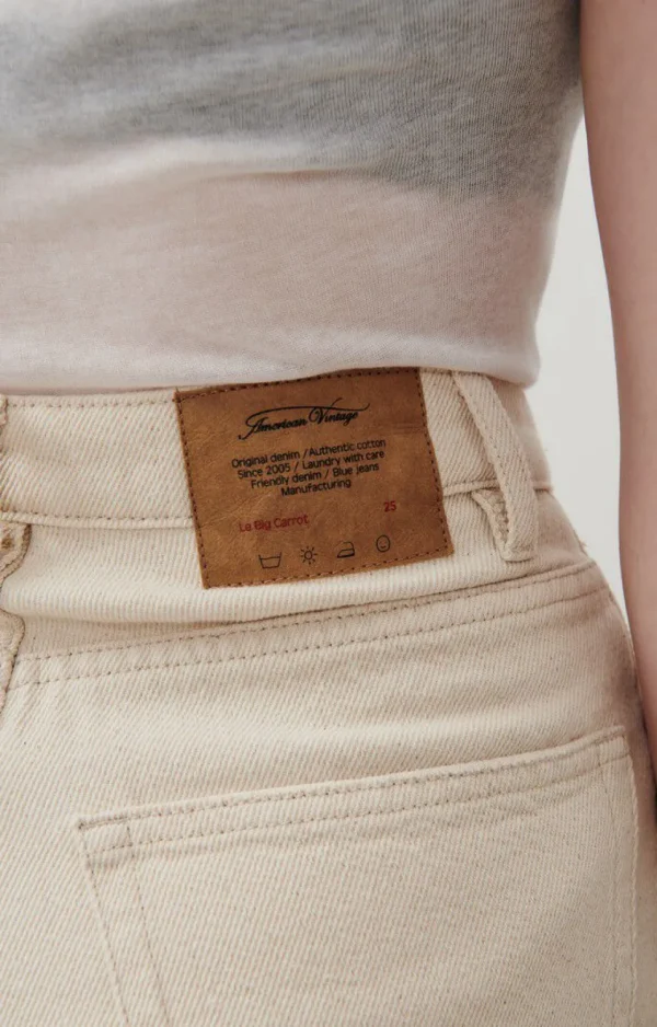 American Vintage Carrot Jeans Tineborow Ecru