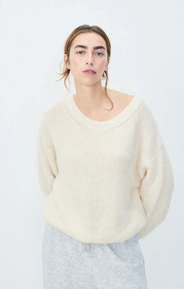AMERICAN VINTAGE EAST PULLOVER PEARL MELANGE