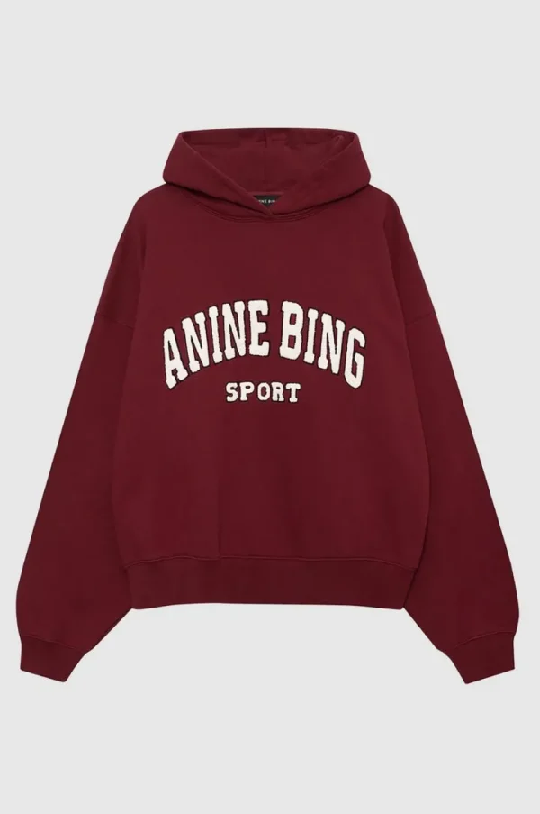 Anine Bing Alec Hoodie Sport Cabernet