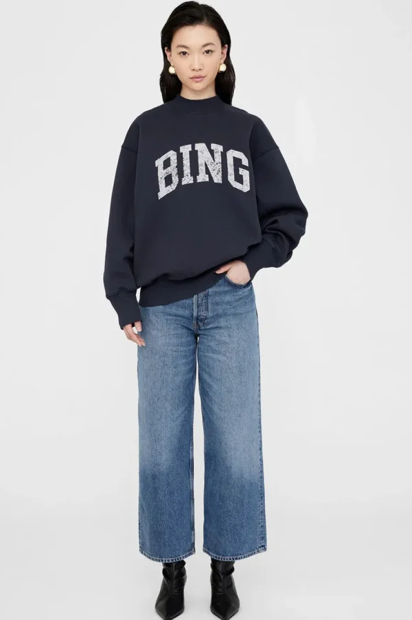 Anine Bing Bradie Sweatshirt Bing Navy