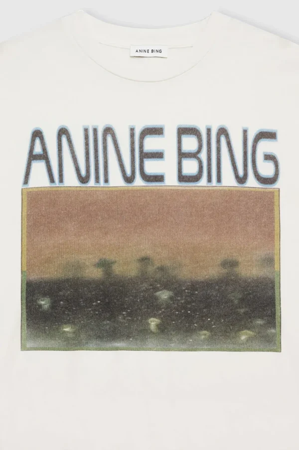 Anine Bing Cade Tee Mushrooms Off White