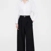 Anine Bing Mika Shirt White and Black Stripe