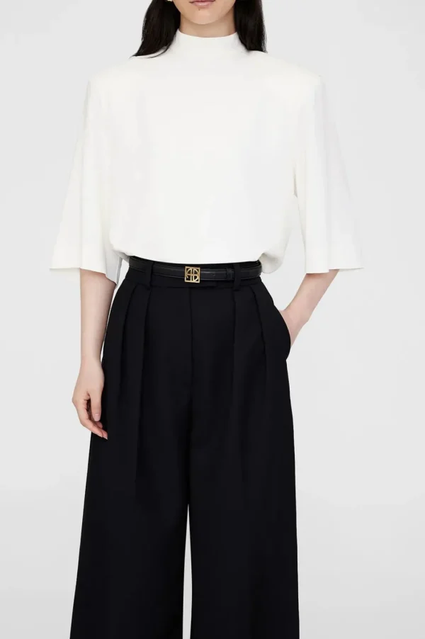 Anine Bing Monogram Belt Black