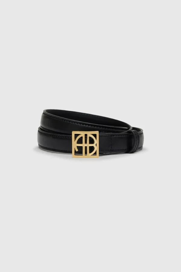 Anine Bing Monogram Belt Black