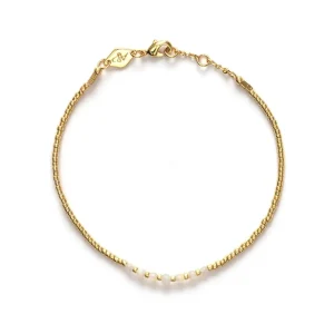 ANNI LU BEAD & GEM BRACELET PEARL
