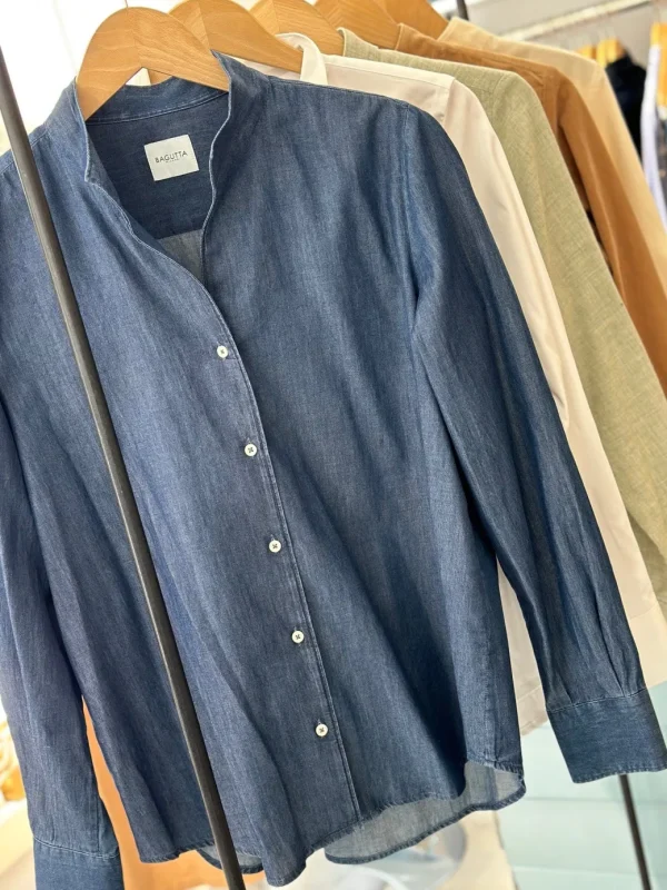 Bagutta Brooke Shirt Cream Babyfløjl