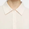 CLOSED COTTON BLEND POLO SHIRT DUSTY ROSE