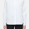 Closed Cotton Poplin Blouse White