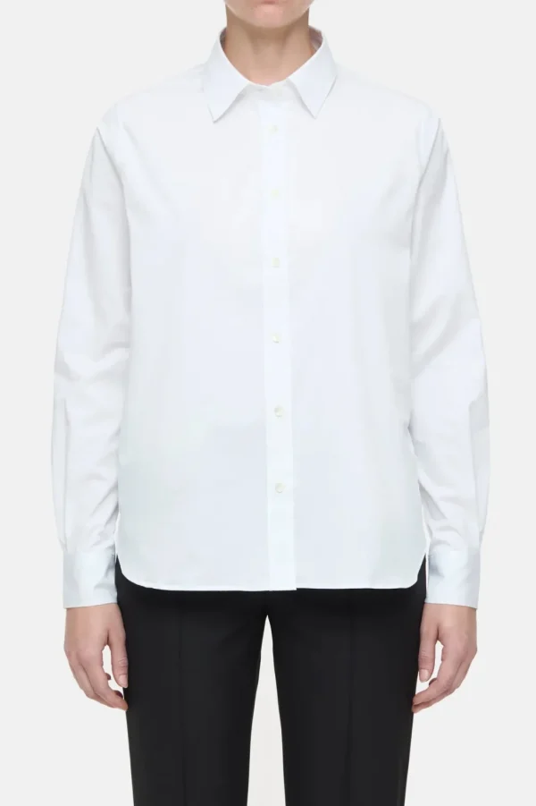 Closed Cotton Poplin Blouse White