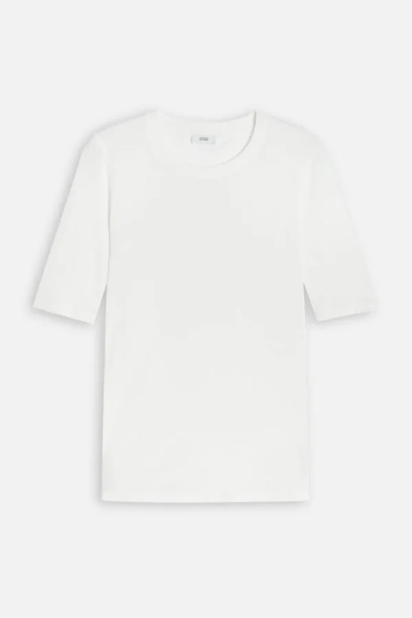Closed Crewneck Shortsleeve Cotton and Modal T-shirt Ivory