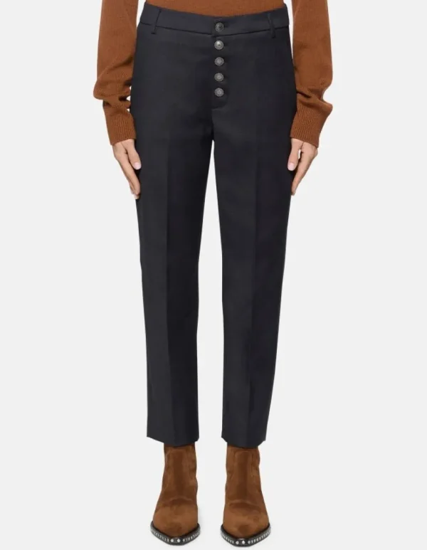 Dondup Nima Loose-fit Trousers Navy