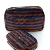 Fan Palm Beauty Bag Large Hazel Nut Velvet
