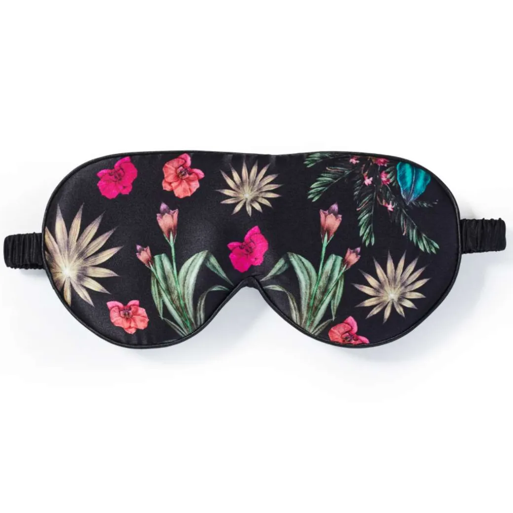 fan_palm_eye_mask_floral__0.webp Fan Palm Eye Mask Floral Garden Black