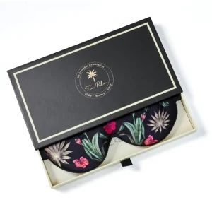 Fan Palm Eye Mask Floral Garden Black