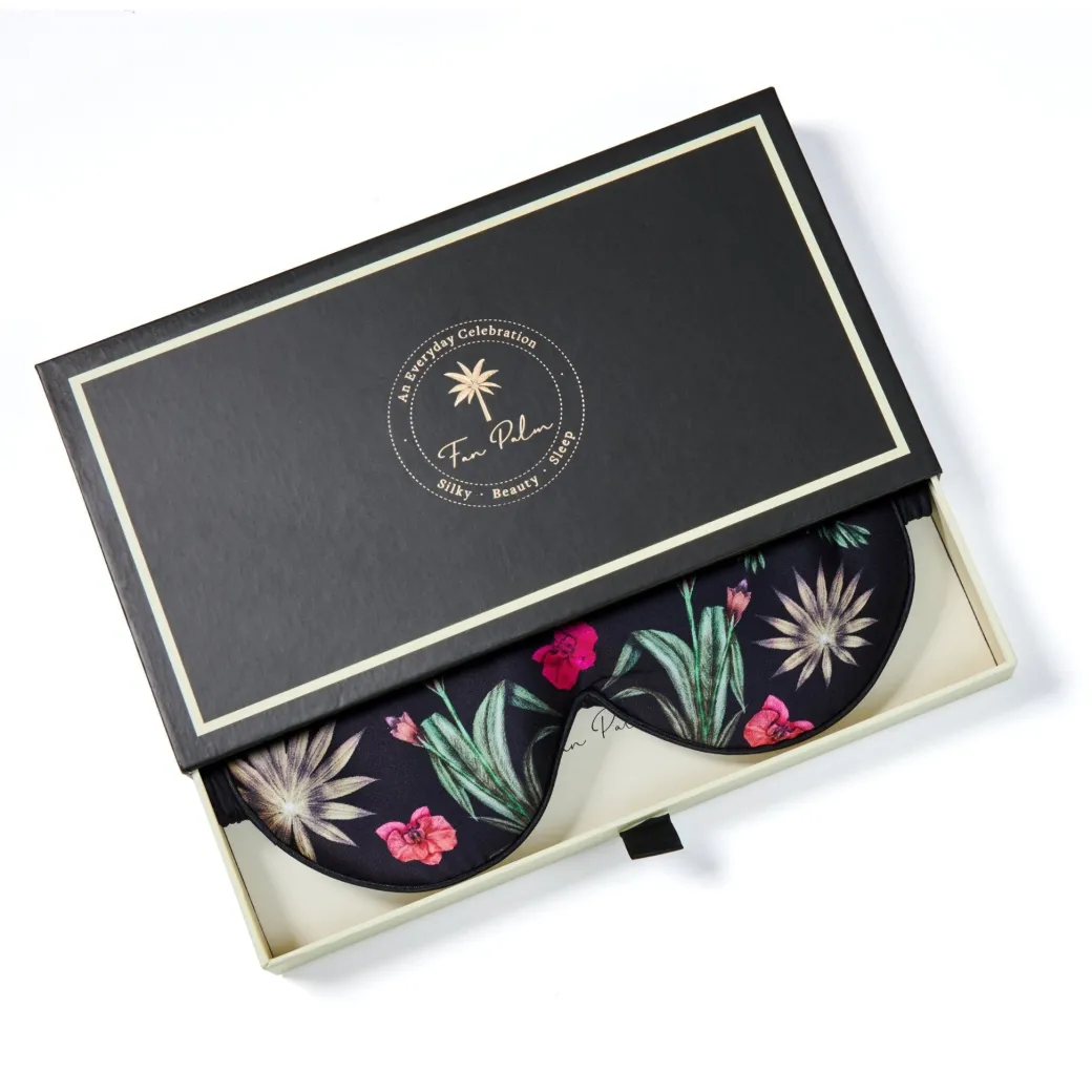 fan_palm_eye_mask_floral__1.webp Fan Palm Eye Mask Floral Garden Black