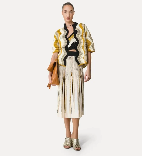 FORTE_FORTE CHEVRON INTARSIA SKIRT