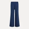 forte_forte cotton denim cavalry elasticated wide leg pants indigo