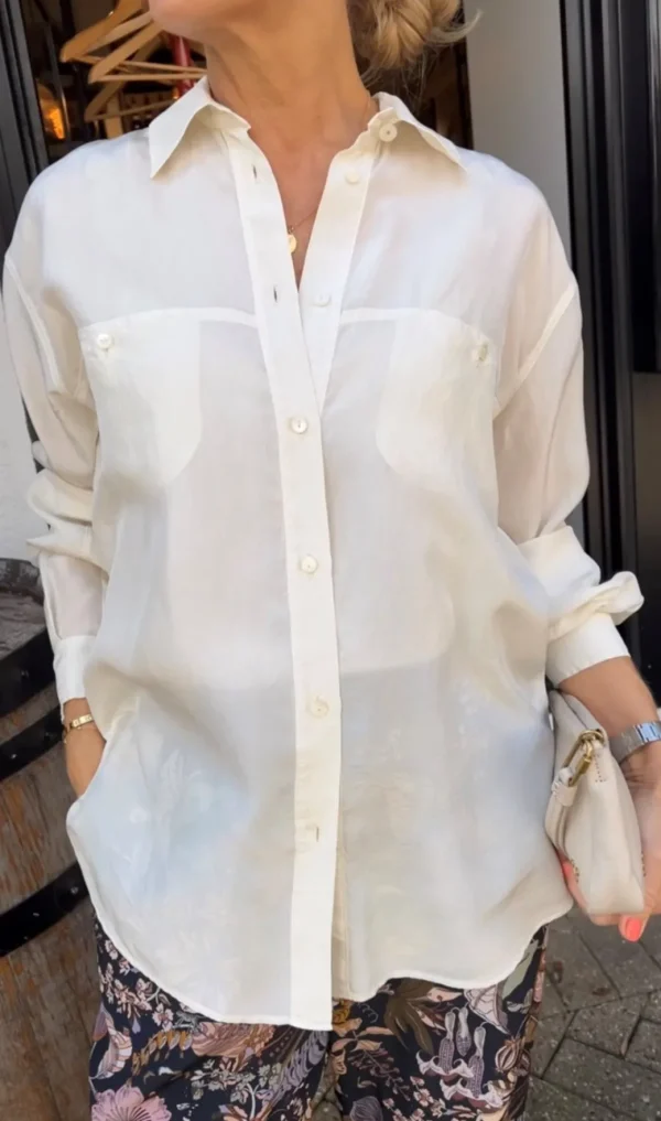 forte_forte habotai silk shirt frangipani