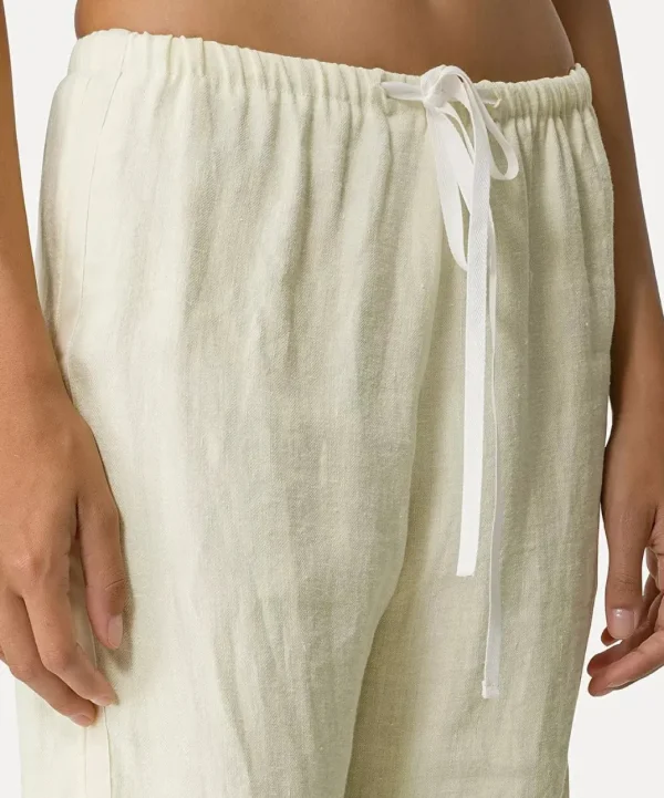 forte_forte linen herringbone elasticated pants puro
