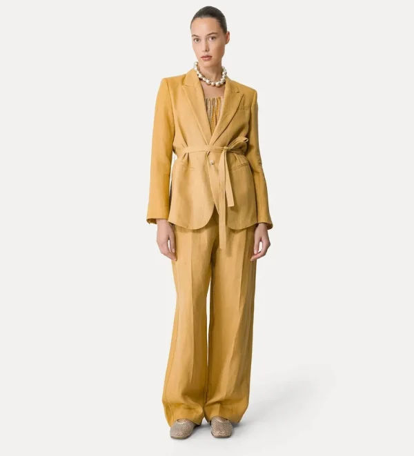 FORTE_FORTE LINEN TROUSERS WITH PLEATS