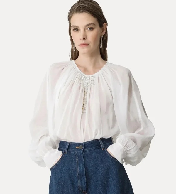 forte_forte "pearl suite" boho shirt  white