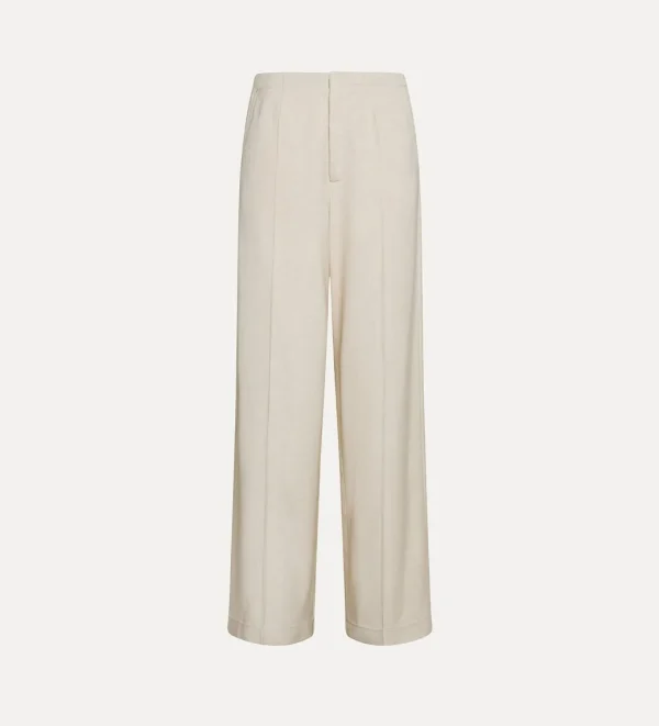 forte_forte viscose slub flat front pants