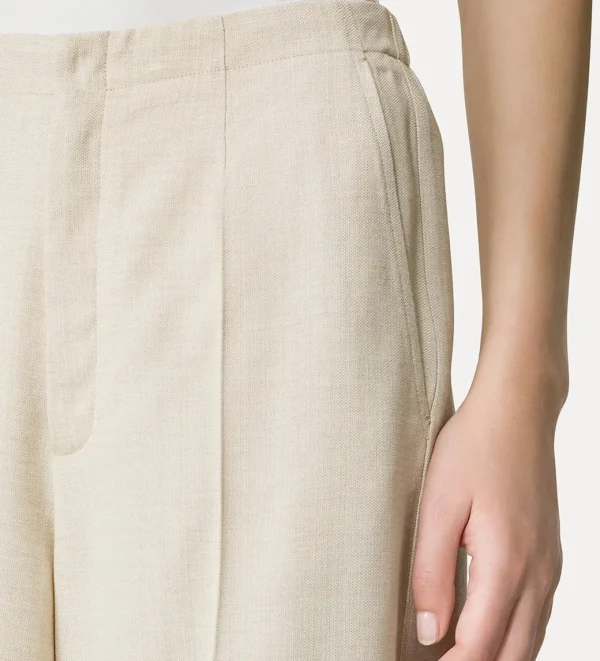 forte_forte viscose slub flat front pants