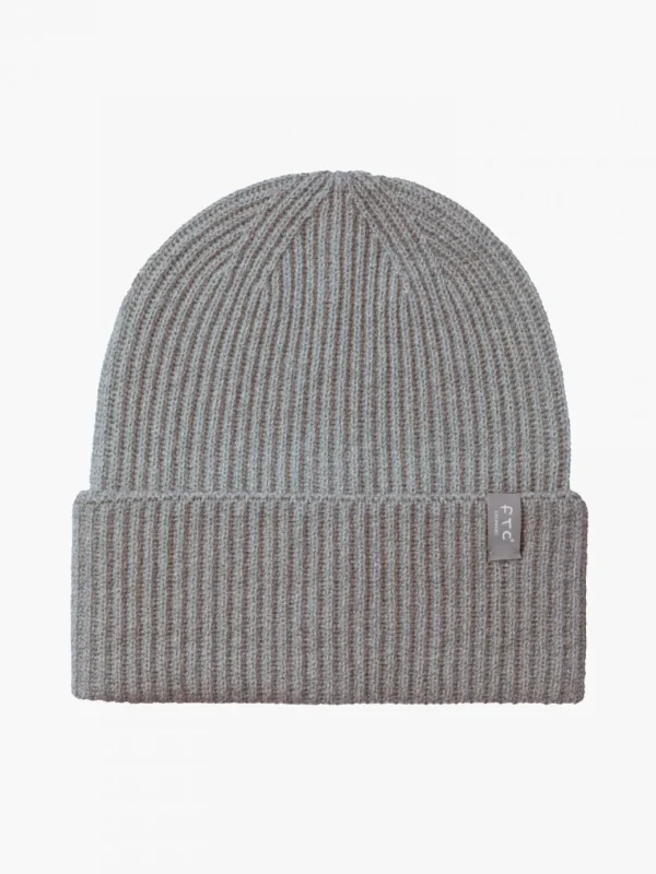 FTC Cashmere Beanie with wide Turn-Up Opal Grey