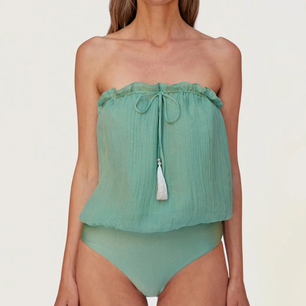 hanne_bloch_bandeau_silk__0.webp Hanne Bloch Bandeau Silk Swimsuit Ocean