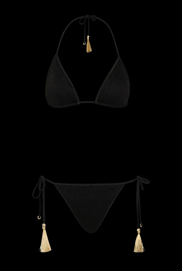Hanne Bloch Black Glitter Triangle Bikini