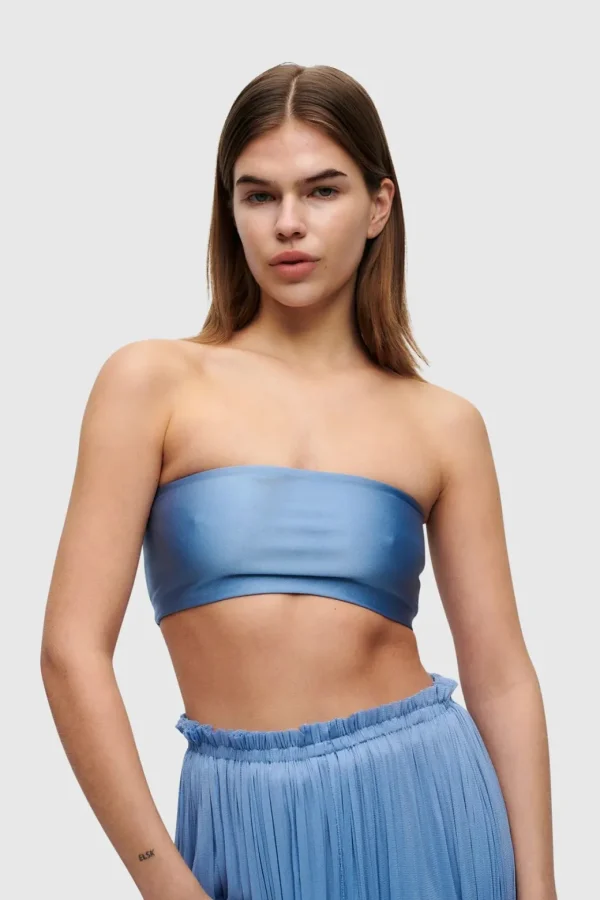 HANNE BLOCH BLUE BANDEAU TOP