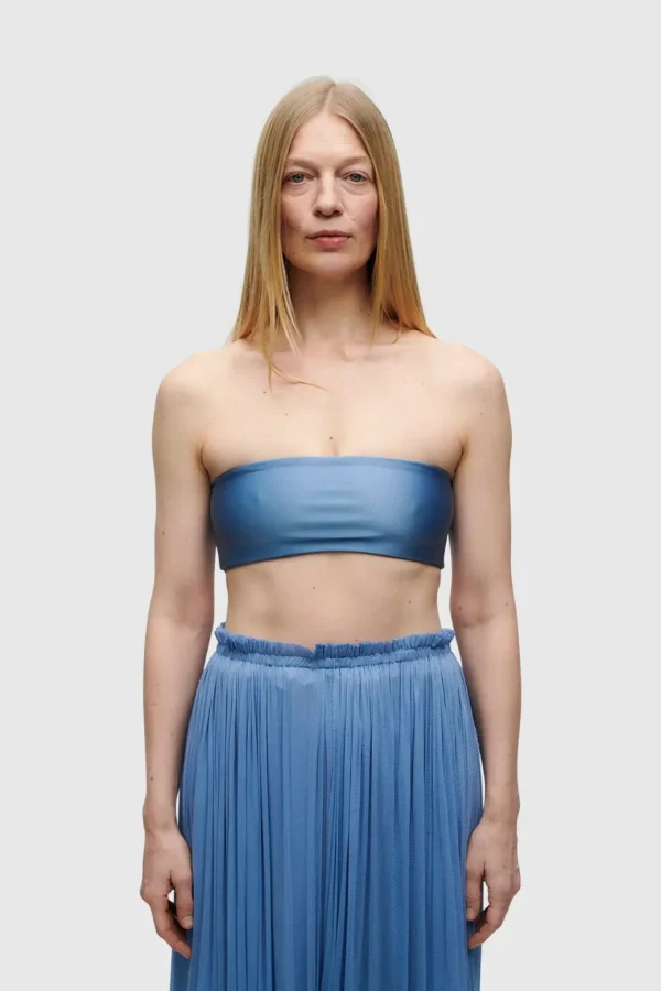 HANNE BLOCH BLUE BANDEAU TOP