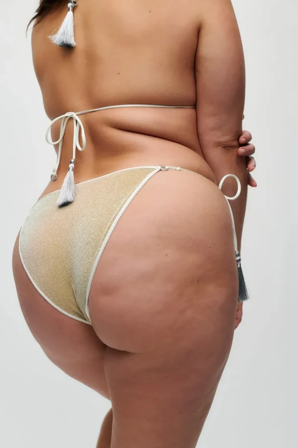 HANNE BLOCH IVORY GLITTER TRIANGLE BIKINI