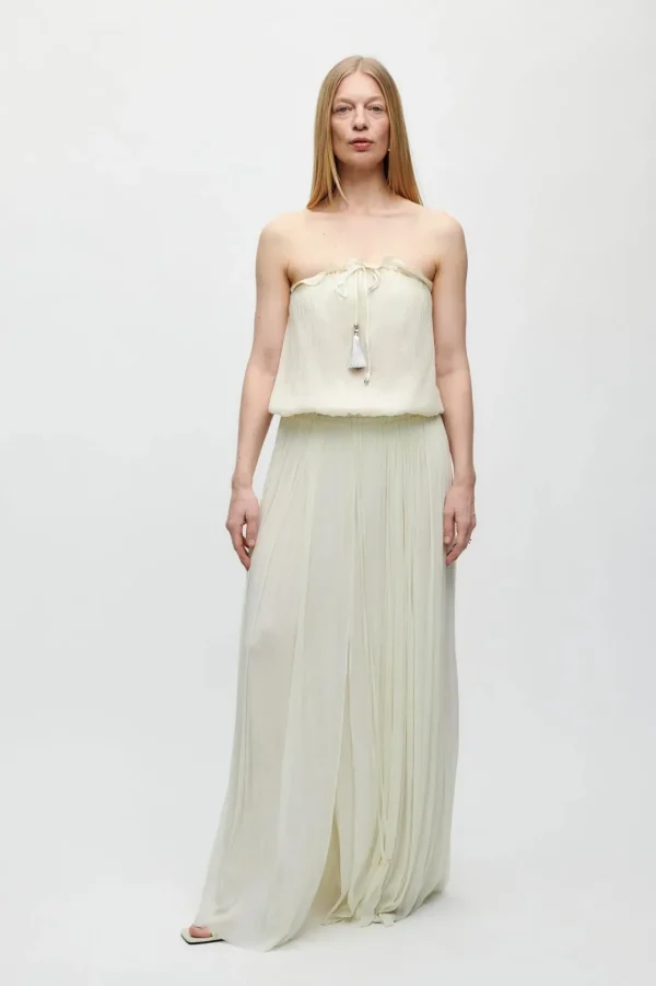 HANNE BLOCH IVORY SILK TULLE SKIRT