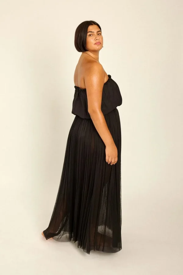 Hanne Bloch Silk Tulle Long Skirt Black