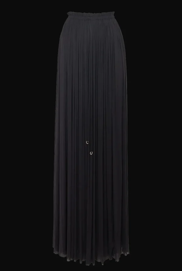 Hanne Bloch Silk Tulle Long Skirt Black