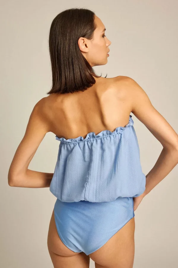 Hanne Bloch Skyblue Bandeau Swimsuit