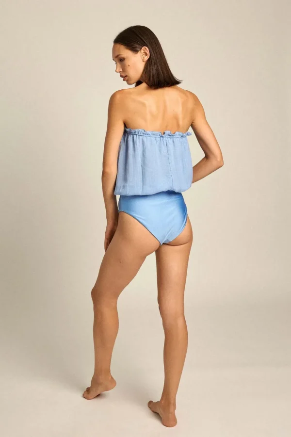 Hanne Bloch Skyblue Bandeau Swimsuit