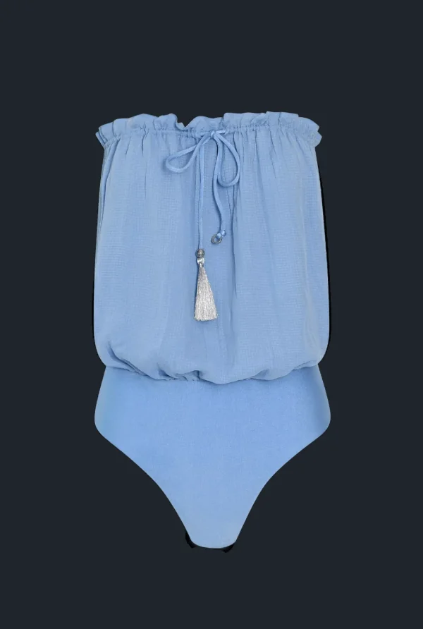 Hanne Bloch Skyblue Bandeau Swimsuit