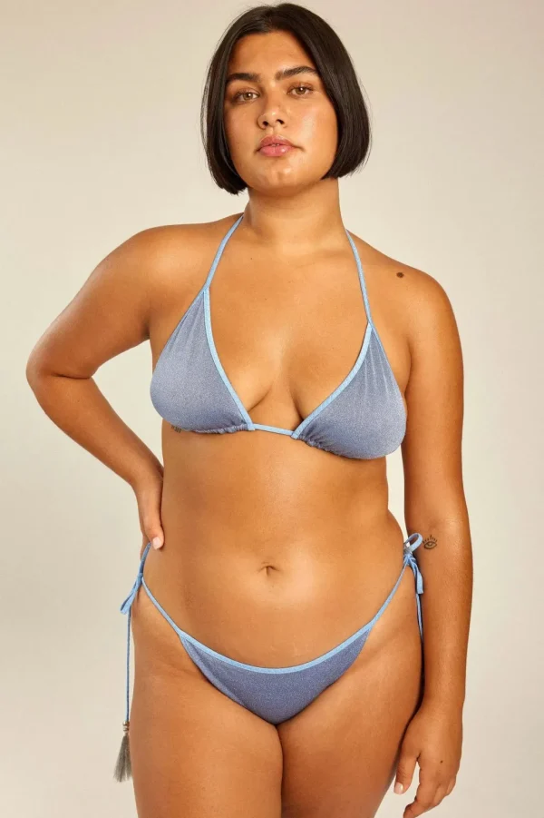 Hanne Bloch Skyblue Glitter Triangle Bikini