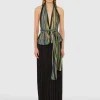 Hanne Bloch Stribe Knit Scarf Top