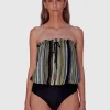 HANNE BLOCH STRIPE KNIT BANDEAU BADEDRAGT