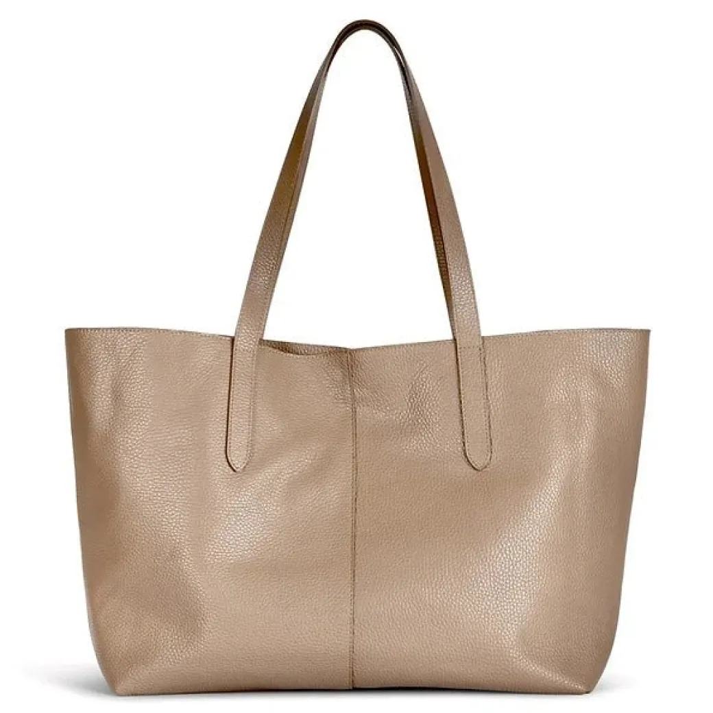 infinito_karin_leather_to_0.webp INFINITO KARIN LEATHER TOTE/SHOPPER TAUPE