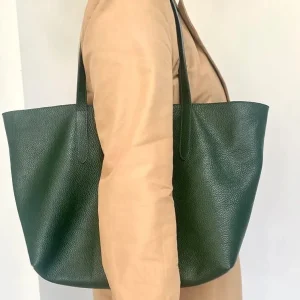Infinito Karin Leather Tote/Shopper Forest