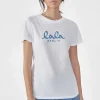 Lala Berlin T-Shirt Cara cotton lala white/blue
