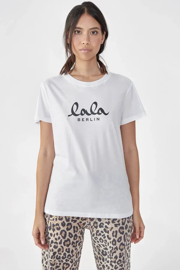Lala Berlin T-shirt Cara coton lala white/black