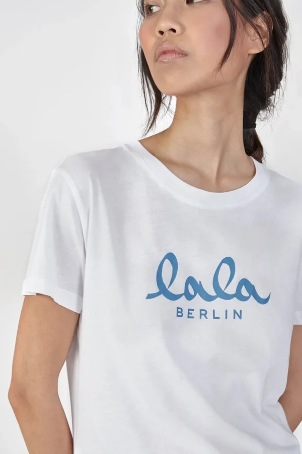 Lala Berlin T-Shirt Cara cotton lala white/blue