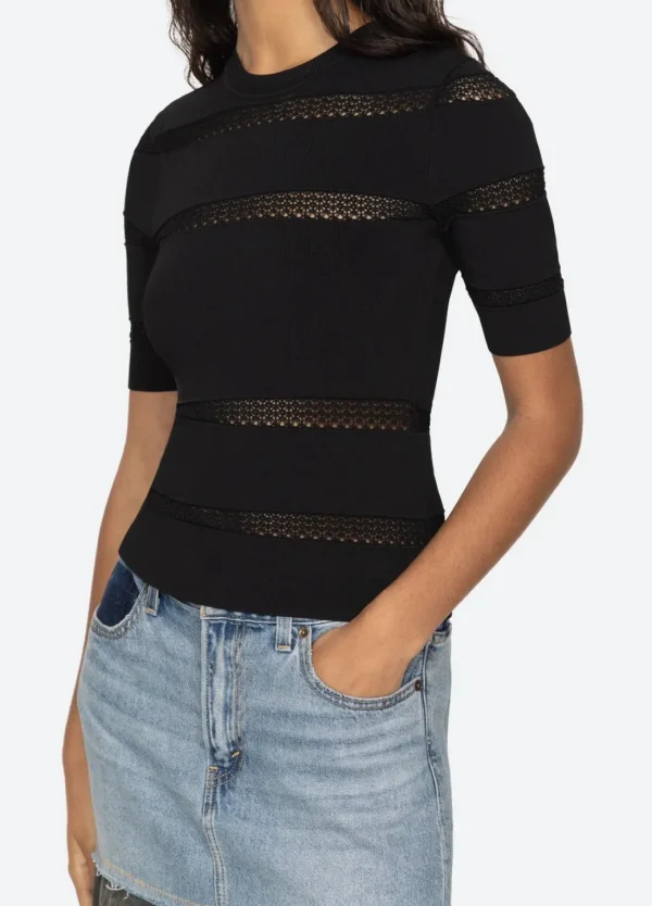 Sea New York Devon Knit Tee Black