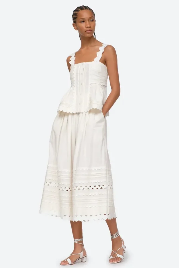 Sea New York Ryleigh Ric Rac Tank Top Cream