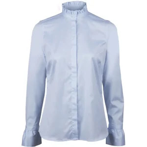 Stenströms Darya Light Blue Frill Blouse